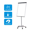 Mobile Standard -Whiteboard -Flip -Diagramm mit Rollenrädern